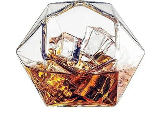 Diamond Whiskey Glasses, Set of 2 |10 ozo The Wine Savant / Khen Glassware