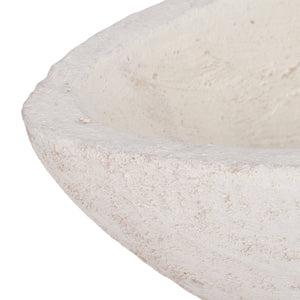 Terracotta Artisanal Tapered Rough Bowl - White, 10 in. Sagebrook Home