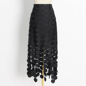 SK001 Hollow Out Embroidery Skirt Pencil Skirt Dress: Black / English / M Productseeker