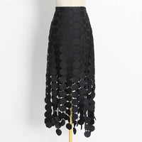 SK001 Hollow Out Embroidery Skirt Pencil Skirt Dress: Black / English / L Productseeker