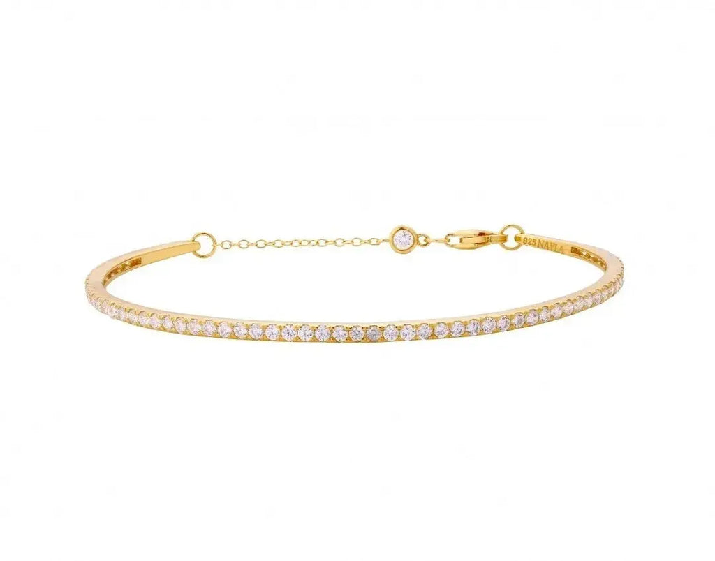 CZ Diamonds Bangle Bracelet Nayla Jewelry