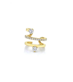 CZ Diamonds Triple Stack Ear Cuff Nayla Jewelry