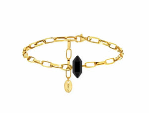 Cable Chain Black Onyx Crystal Bracelet Nayla Jewelry