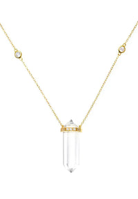 Clear Quartz Crystal Classic Necklace Nayla Jewelry