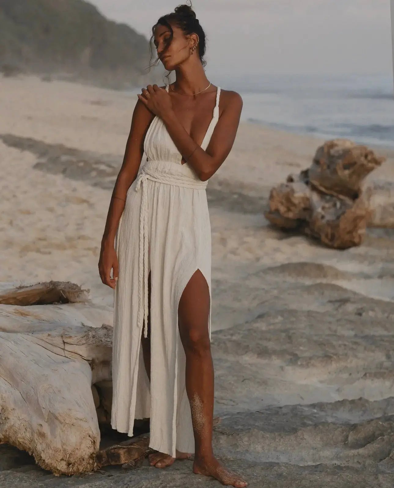 braided strap maxi dress Waimea Maxi Dress W Braided Straps-Waimea XIX Palms
