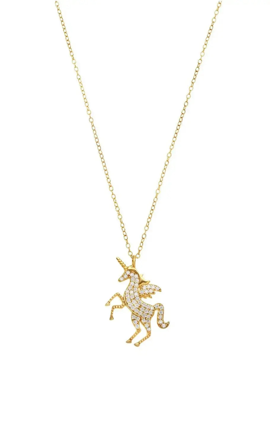 Diamond CZ Unicorn Pendant Necklace Nayla Jewelry