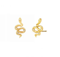 Diamond Snake Stud Earrings Nayla Jewelry