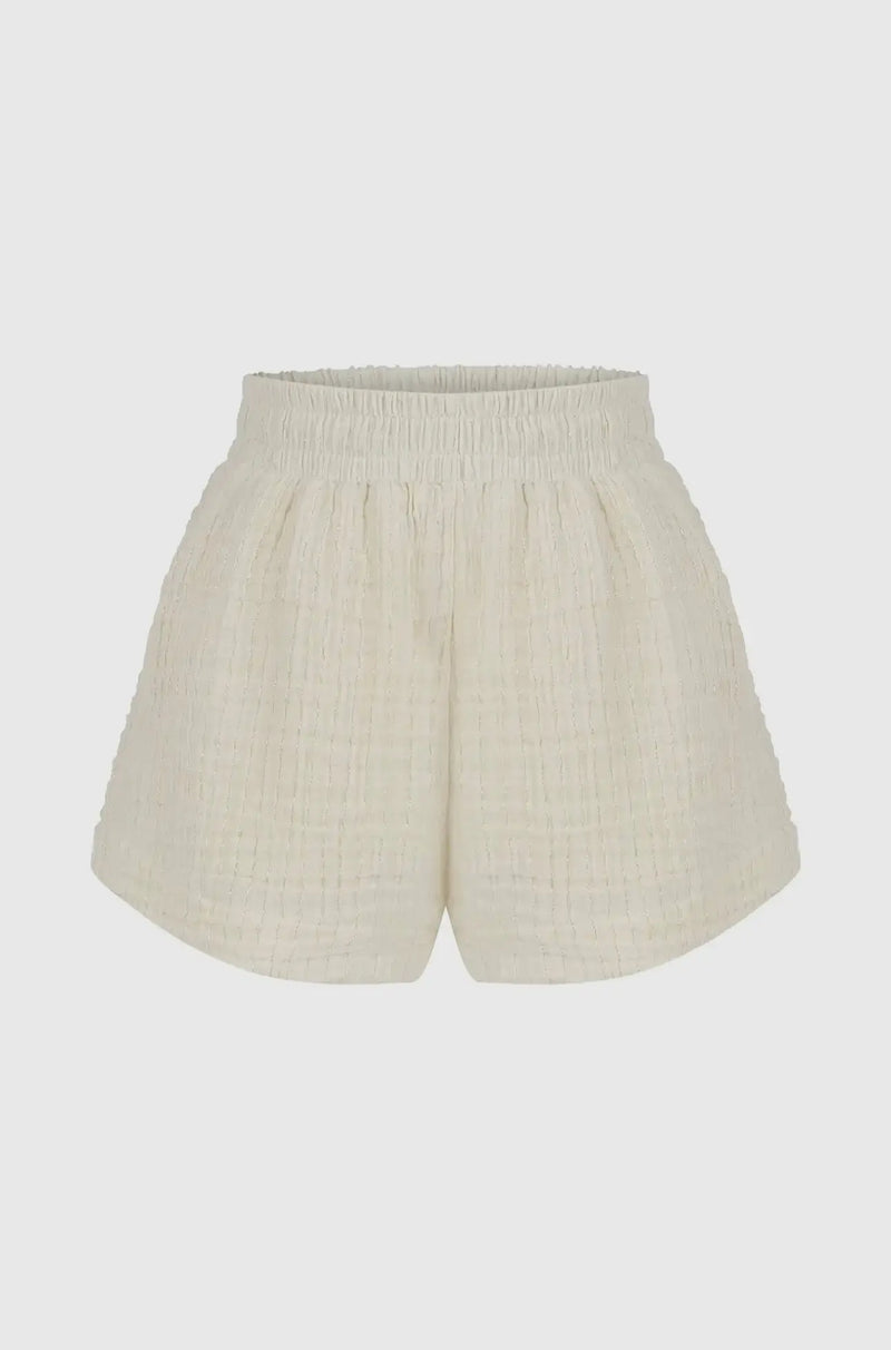 Echo Boy Shorts with pockets in Natural color with gold thread Million Dollar Style