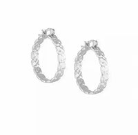 Handmade Hammered Texture  Hoop Earrings Nayla Jewelry