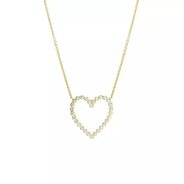 Heart CZ Diamond Necklace Nayla Jewelry