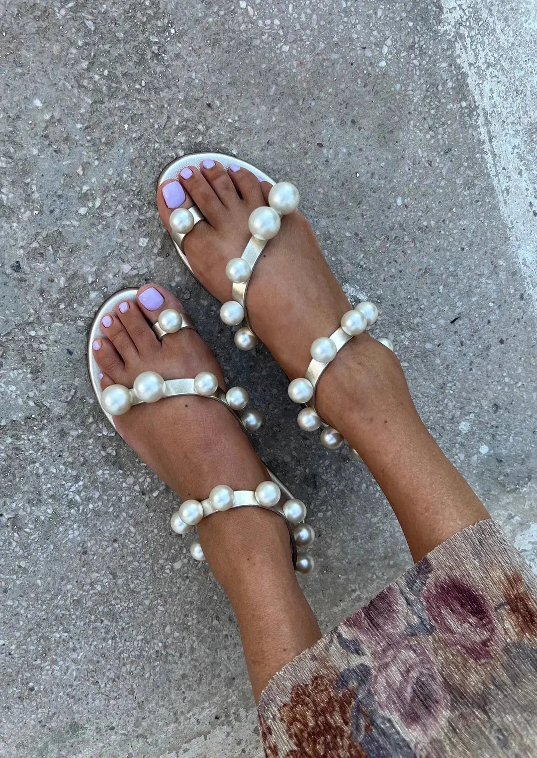 サンダル・ミュール Elina Linardaki Sandals Elina Linardaki Sandals - Elegance in Chantilly Gold