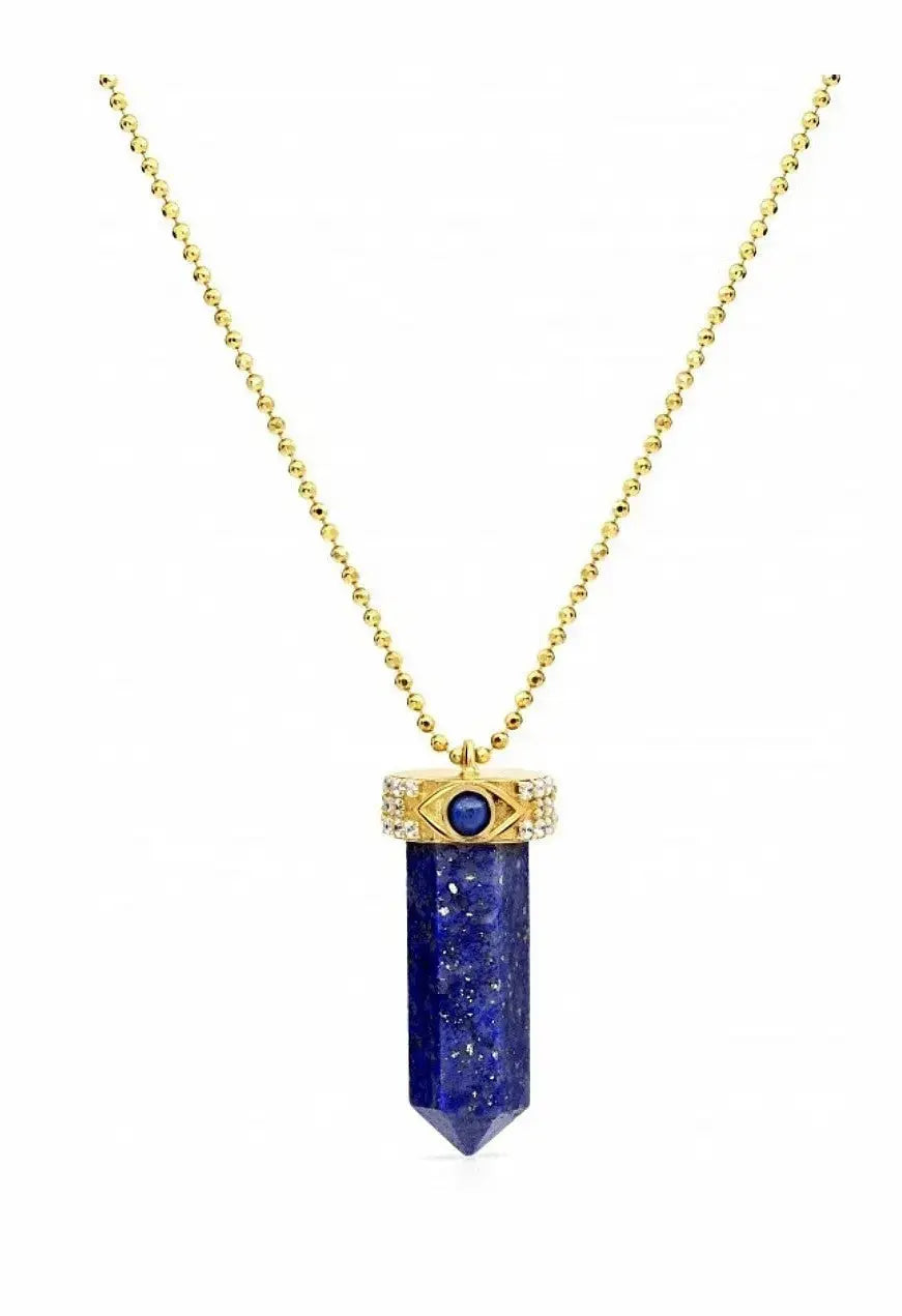 Lapis Lazuli Eye Crystal Necklace Nayla Jewelry