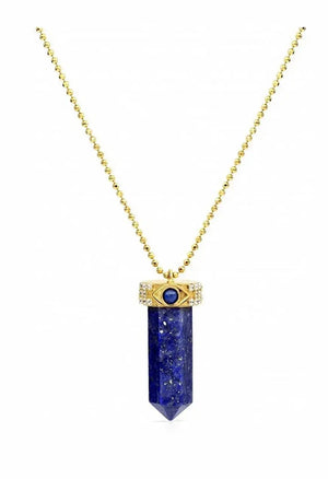 Lapis Lazuli Eye Crystal Necklace Nayla Jewelry