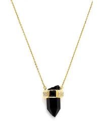 "Magical Baby" Crystal Black Onyx Necklace Nayla Jewelry