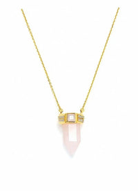 "Magical Baby" Crystal Rose Quartz Necklace Nayla Jewelry