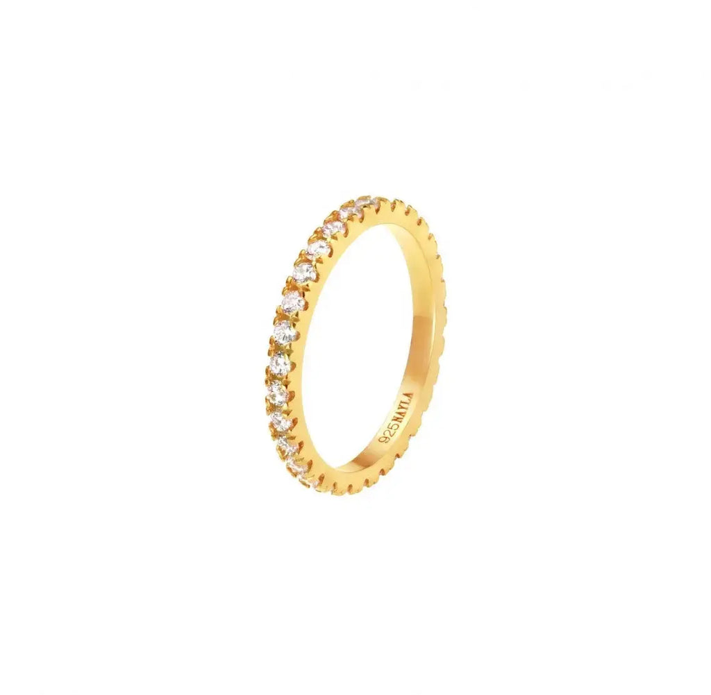 Micro Pave CZ Eternity Band Ring Nayla Jewelry