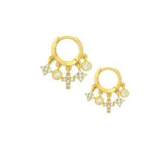 Mini Charms Hoop Earrings Nayla Jewelry