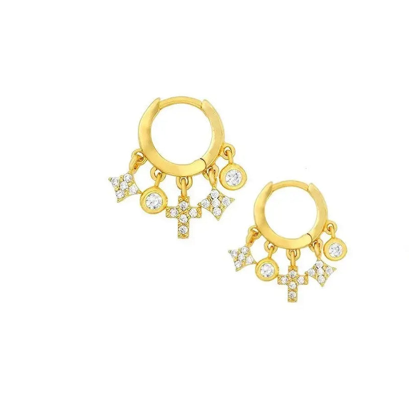 Mini Charms Hoop Earrings Nayla Jewelry