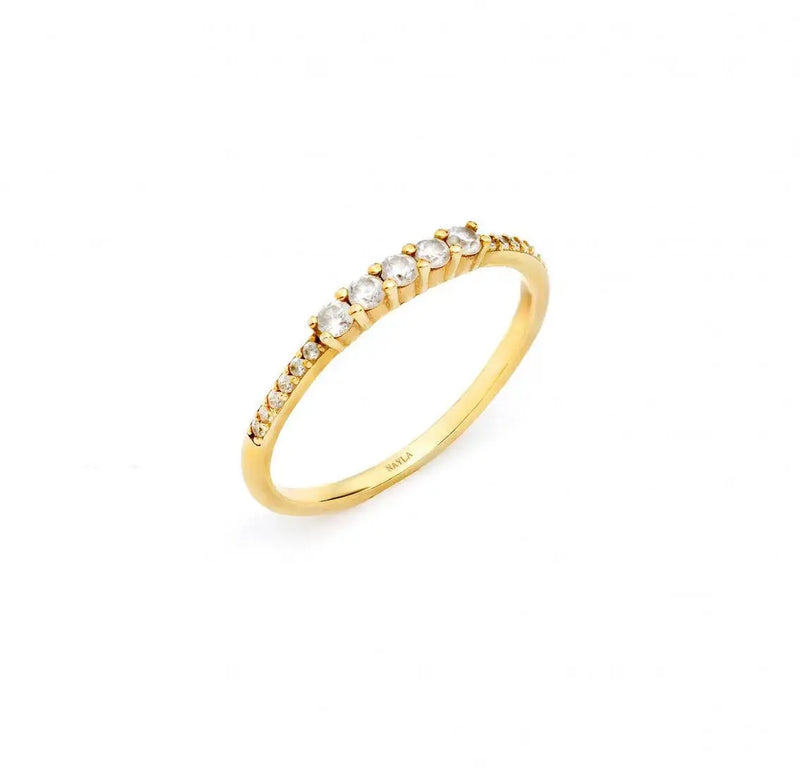 Minimalist Stackable CZ Daimonds Ring Nayla Jewelry