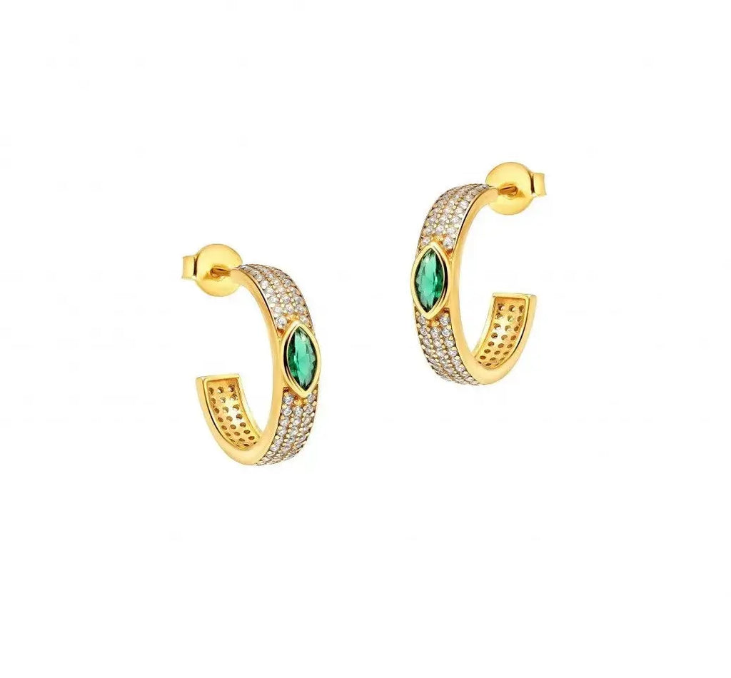 Pave  Hoop Earrings "Melania" Nayla Jewelry