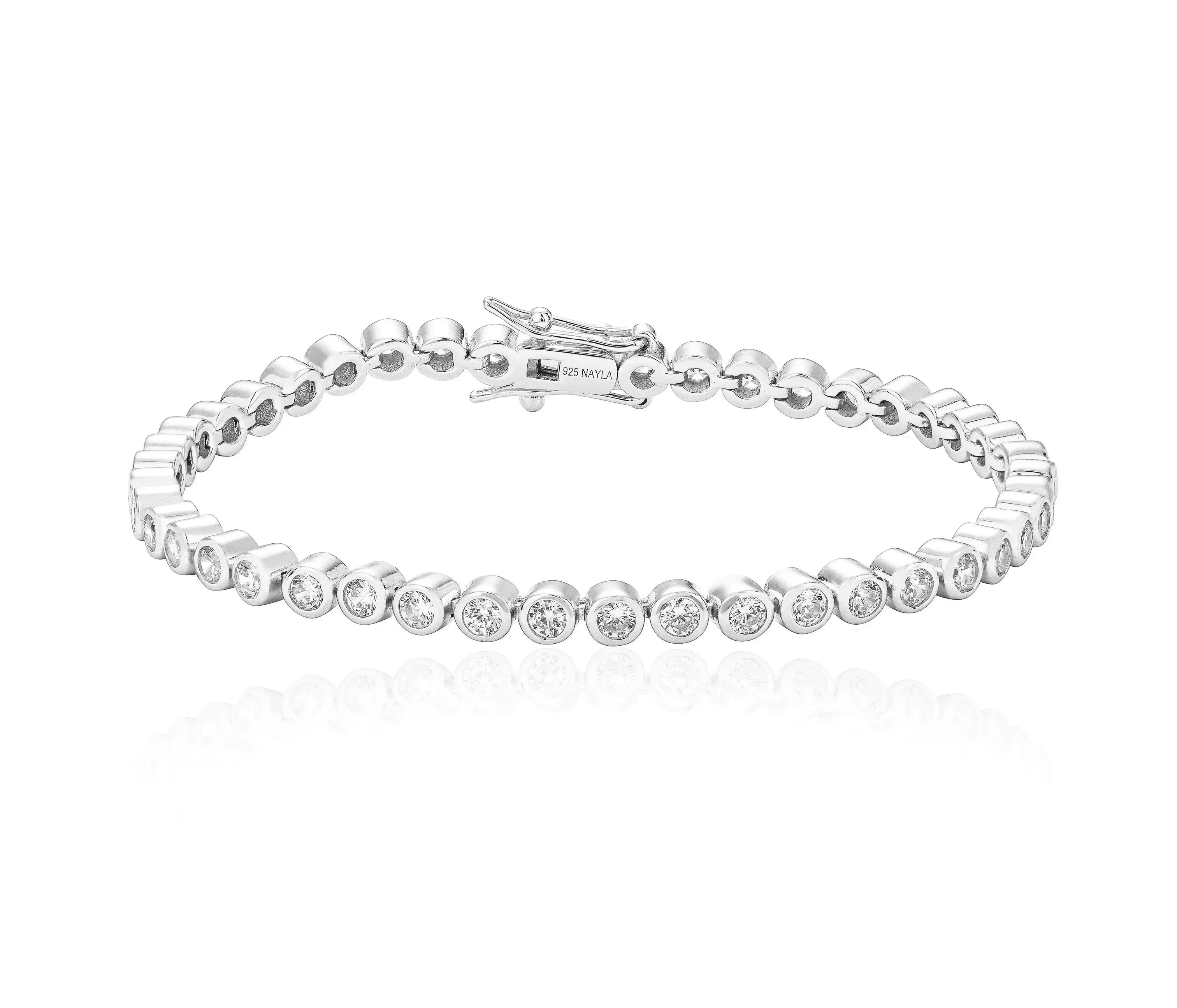 2025 Micro Pave Bling CZ Geometric Cz Star Link Chain Tennis Bracelet Cubic Zirconia Charming Jewelry for Women Girl Christmas