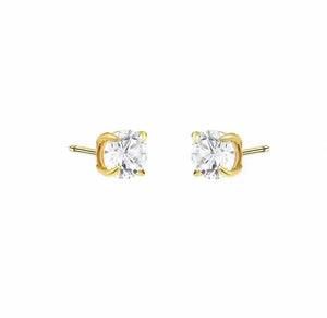 Round Diamond Cz Stud Earring Nayla Jewelry