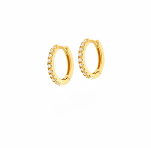 Small CZ Hoop Earrings Nayla Jewelry