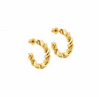 Small Twisted Hoop Earrings Nayla Jewelry