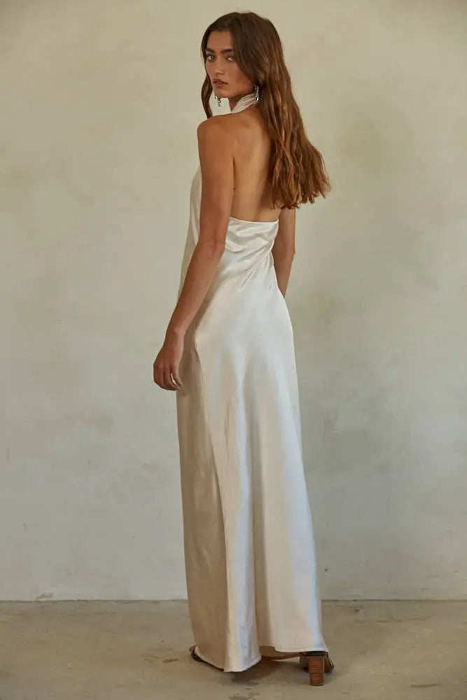 sand satin dress Golden Sand Satin Dress Essential Style Boutique