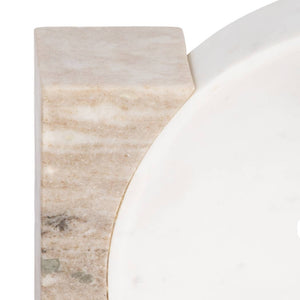 Marble Onyx Sides Decorative Bowl - White, 10 in. Sagebrook Home