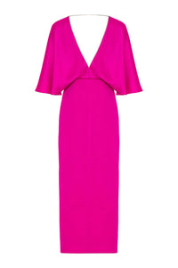 Embellished V-Neck Dress: Ecru / M NOCTURNE