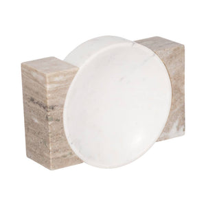 Marble Onyx Sides Decorative Bowl - White, 10 in. Sagebrook Home