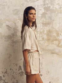 Lucid Tie Shirt - Sand: Sand / S-M The Handloom