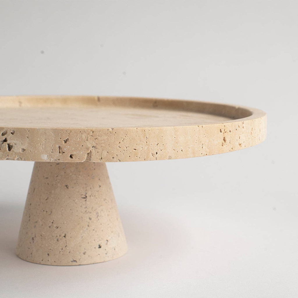 TRAVERTINE CAKE STAND Kiwano Concept