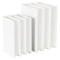 Modern White Canvas Box Set: White UMA Home Decor