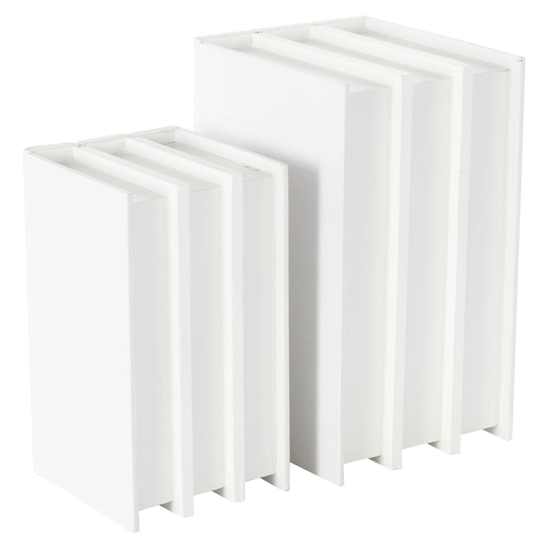 Modern White Canvas Box Set: White UMA Home Decor