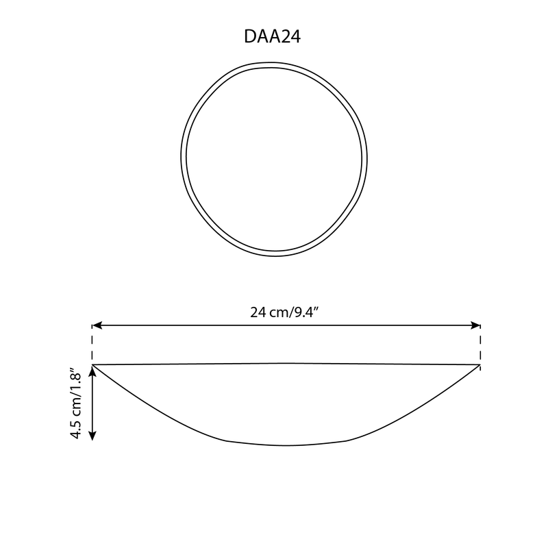 Stoneware Pasta Plate | Dadasi 9.4": Matte Black GHARYAN Stoneware & More