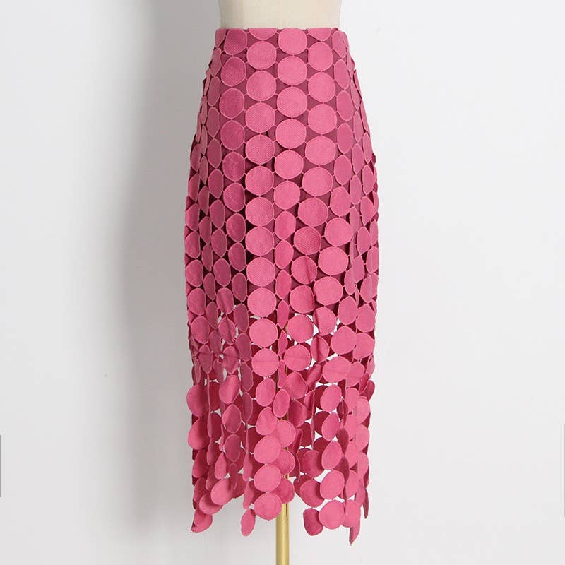 SK001 Hollow Out Embroidery Skirt Pencil Skirt Dress: Black / English / L Productseeker