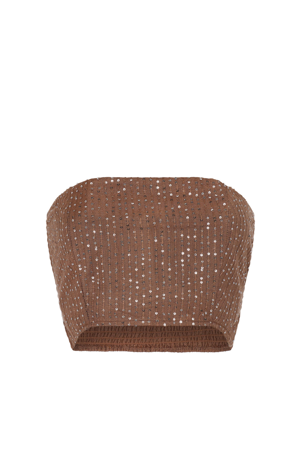 Pitusa Sequin Bandeau Top Chocolate - Million Dollar Style