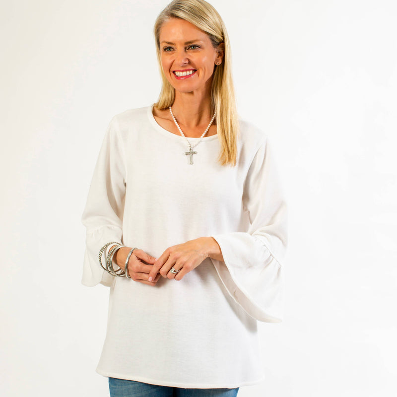 Comfy Bella Top: Black Wool Jersey / XSmall Arte Italica & Crown Linen Designs