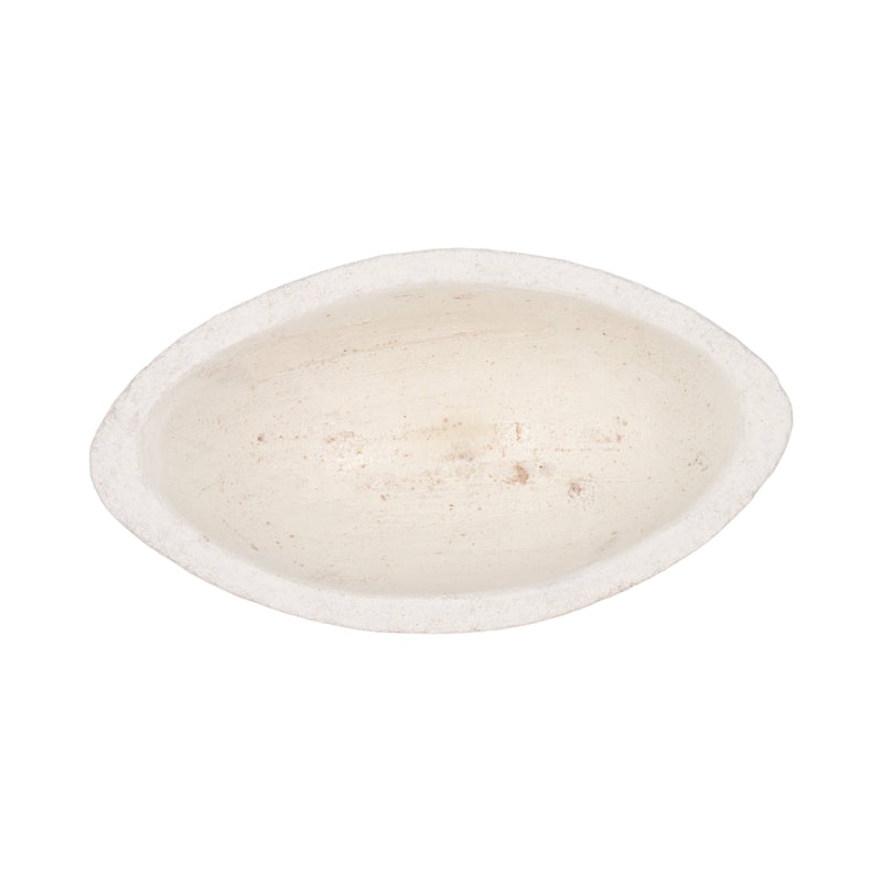 Terracotta Artisanal Tapered Rough Bowl - White, 10 in. Sagebrook Home