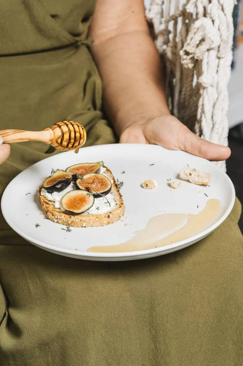 Stoneware Flat Dinner Plate | Edan 11.2": Matte Black GHARYAN Stoneware & More
