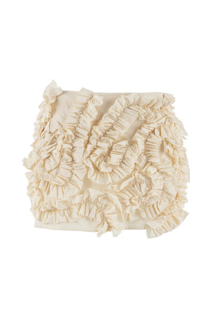 Ruffle Designed Skirt: Ecru / M NOCTURNE