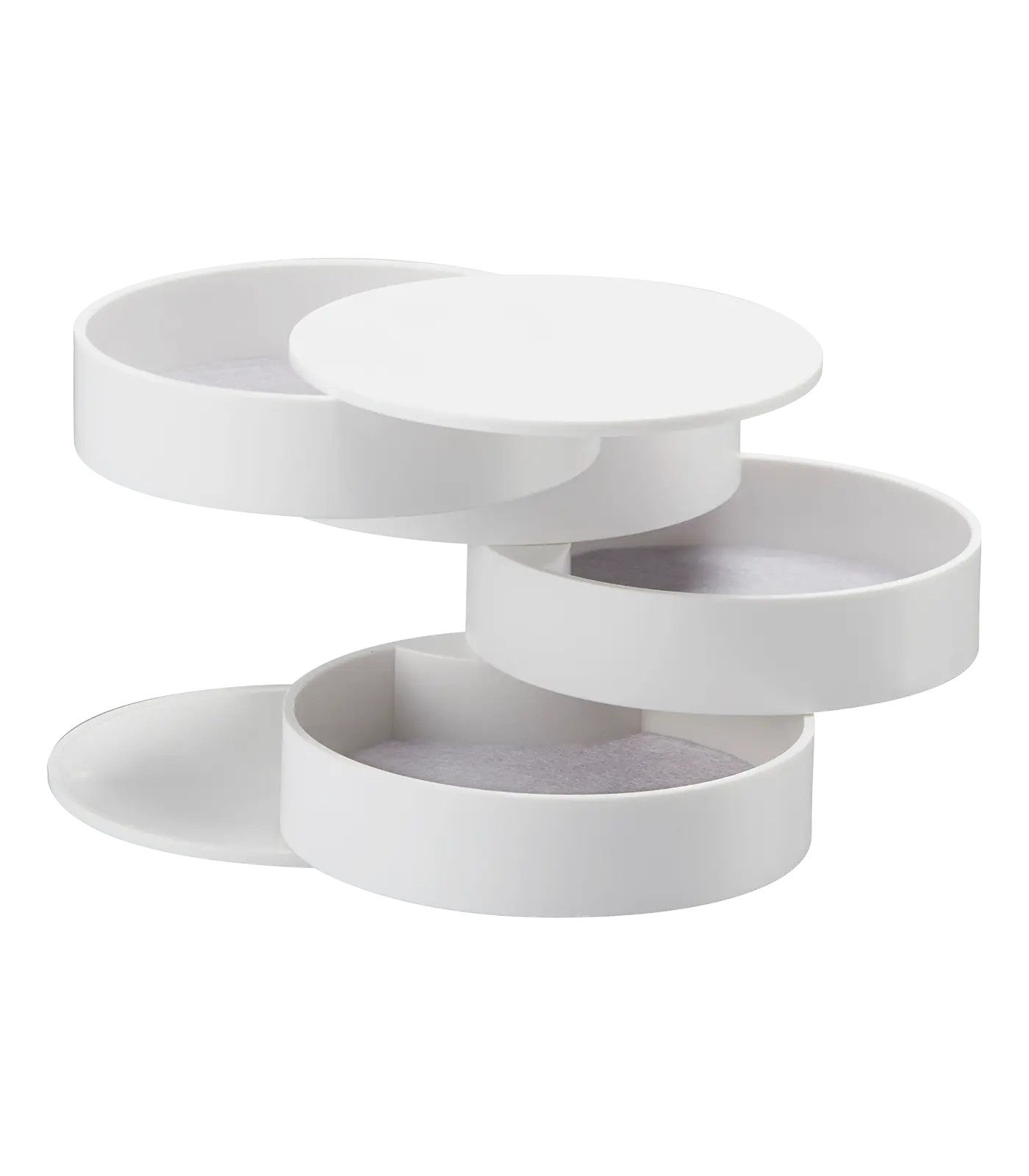 Tower Stacked Jewelry Box: White