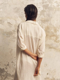 Voyage Shirt Dress - White Stripes: White Stripes / One Size The Handloom