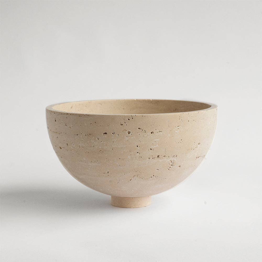 TRAVERTINE FRUIT BOWL - CENTERPIECE Kiwano Concept