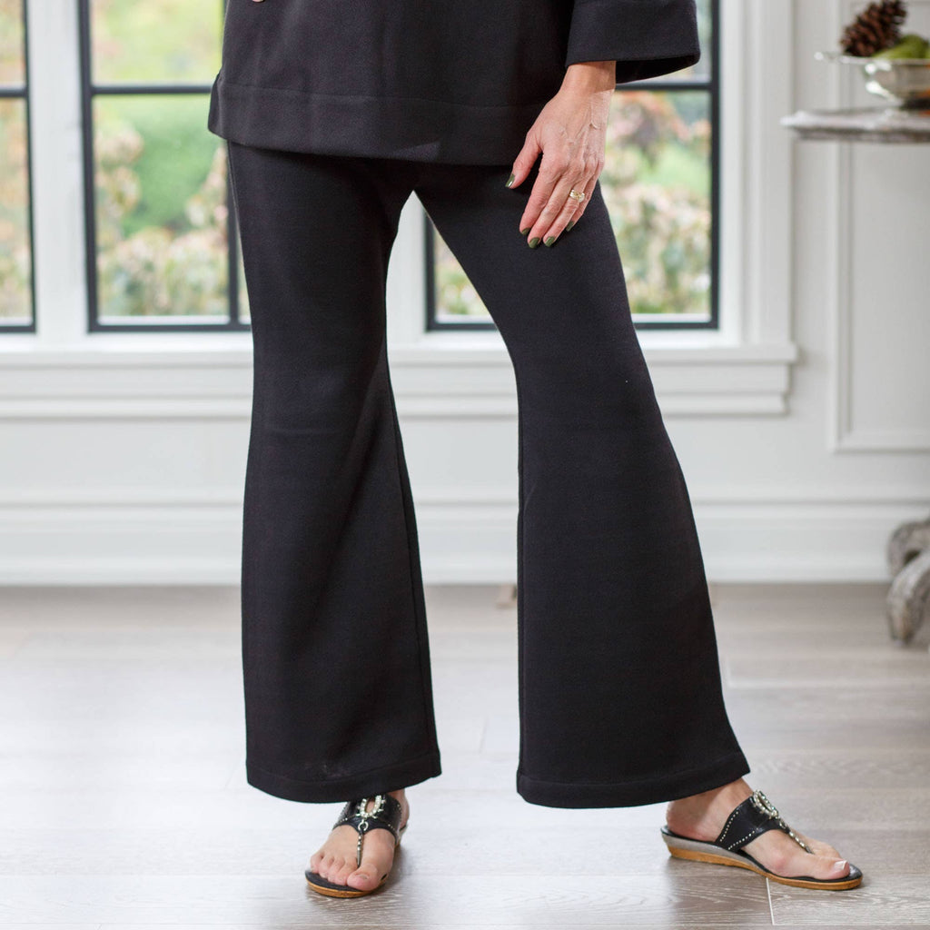 Comfy Corrina Pant: Black Wool / XSmall Arte Italica & Crown Linen Designs