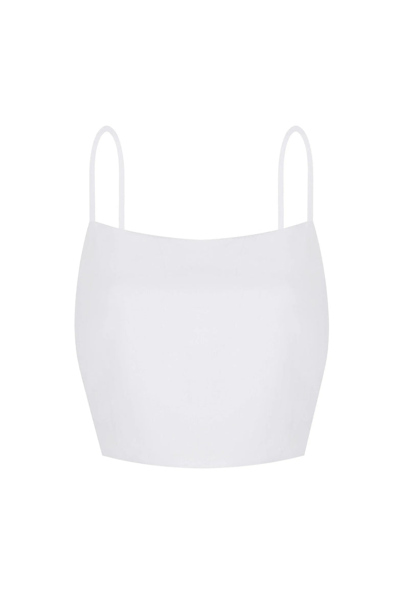 Kala Top - White | 100% Turkish Cotton Loungewear Summer Beach Bikini Top Adjustable Straps Lightweight Different Colors Women's Clothing: Medium/Large - Million Dollar Style