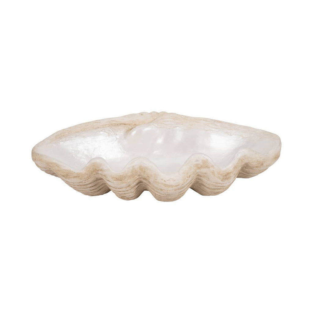 Polyresin Coastal Novelty Shell Bowl - Ivory, 16 in. Sagebrook Home