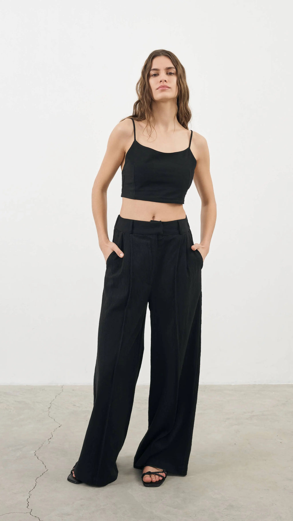 Pera Pants - Black | 100% Turkish Cotton Suit Pants Loose Fi: Small/Medium / Black The Handloom